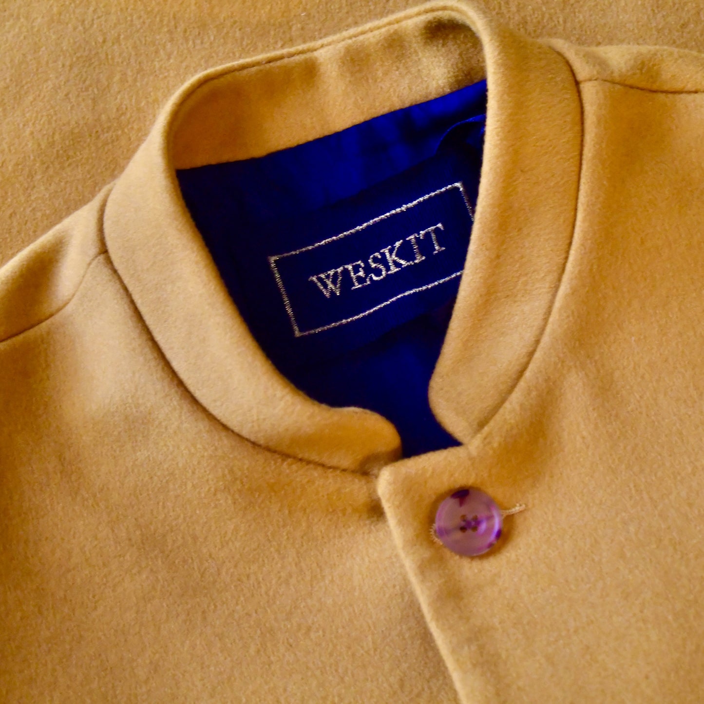 38" Classic Cut Waistcoat in Gold Merino Wool Doeskin