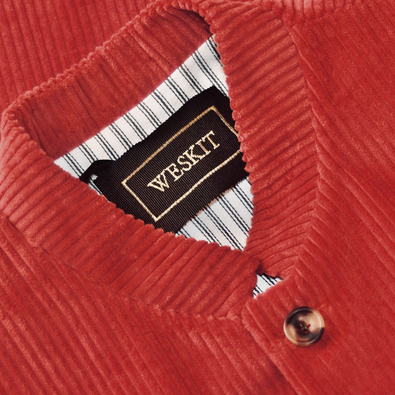 38" Classic Cut Waistcoat in Claret Corduroy