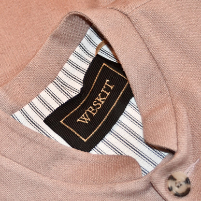 40" Tailored Waistcoat in Antique Rose Silk Matka