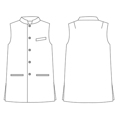 Classic Cut Waistcoat in Small Blue Lovat Check