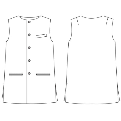 54" Classic Cut Waistcoat in Khaki Silk Matka