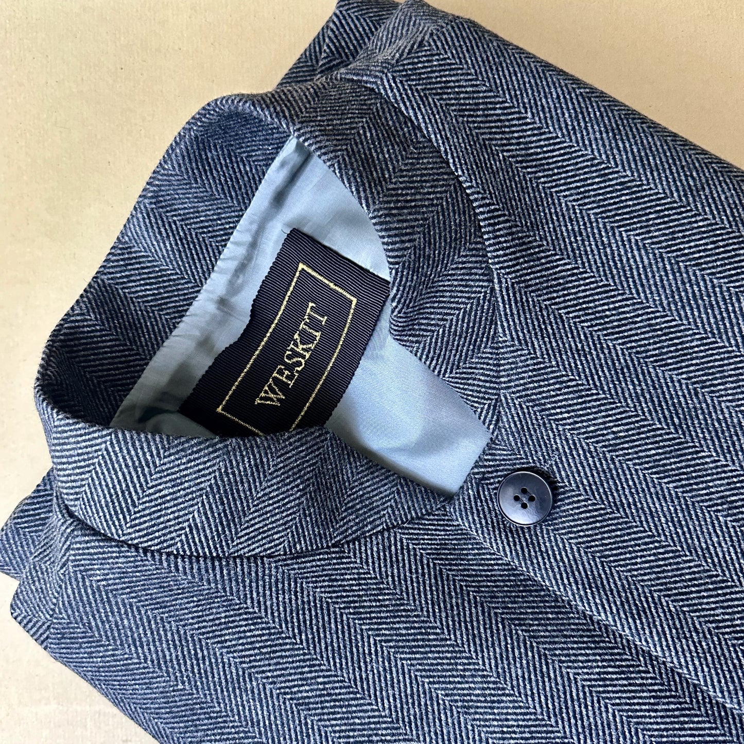 Classic Cut Charcoal Herringbone Cashmere Mix Flannel