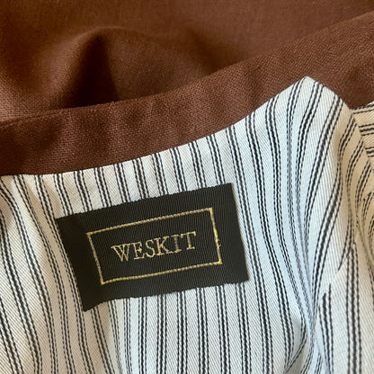 Tailored Cut Waistcoat in Chocolate Bark Silk Matka