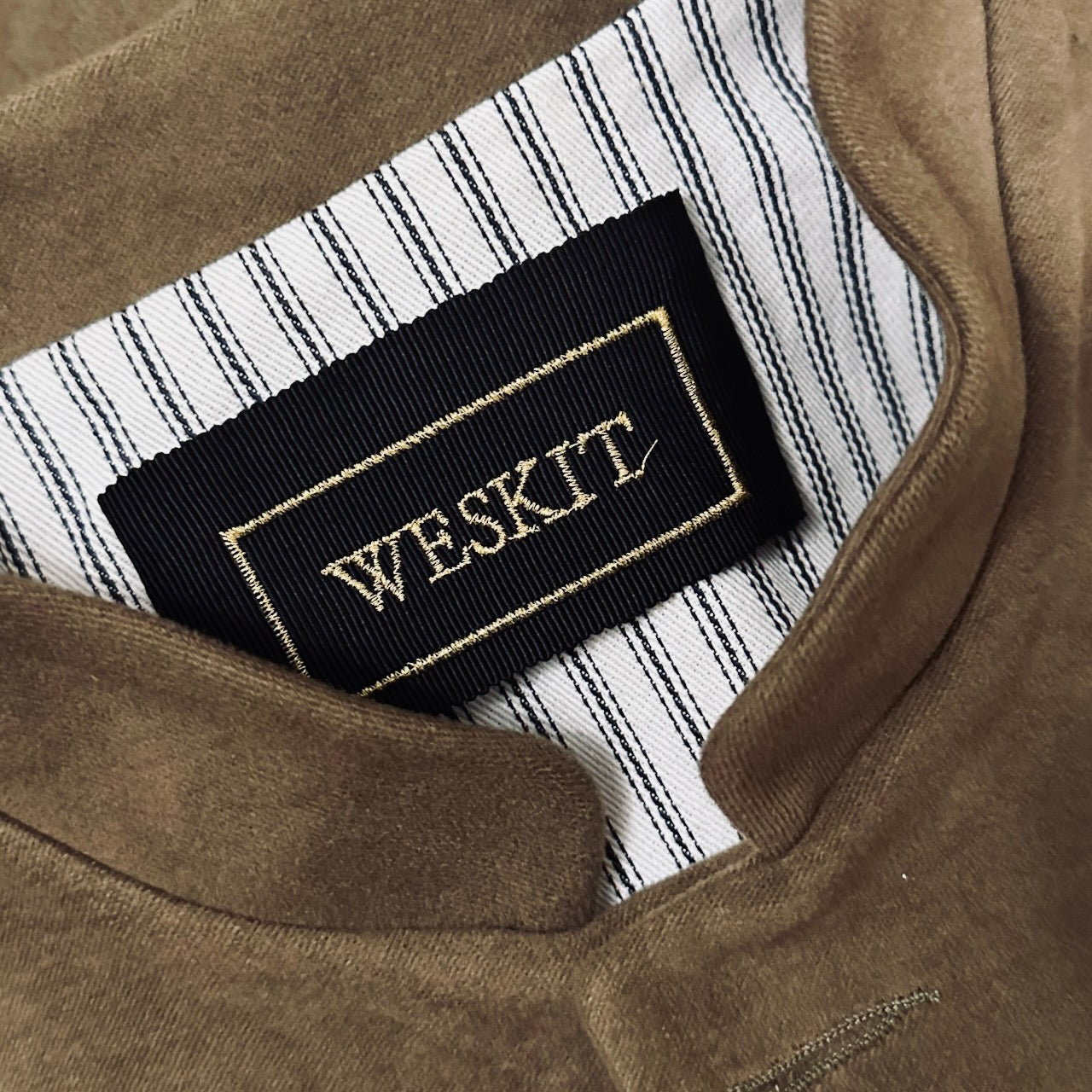 40" Classic Cut Waistcoat in Khaki Moleskin