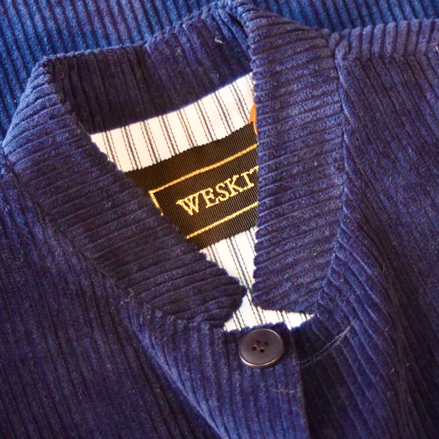 50" Tailored Cut Waistcoat in Navy Corduroy