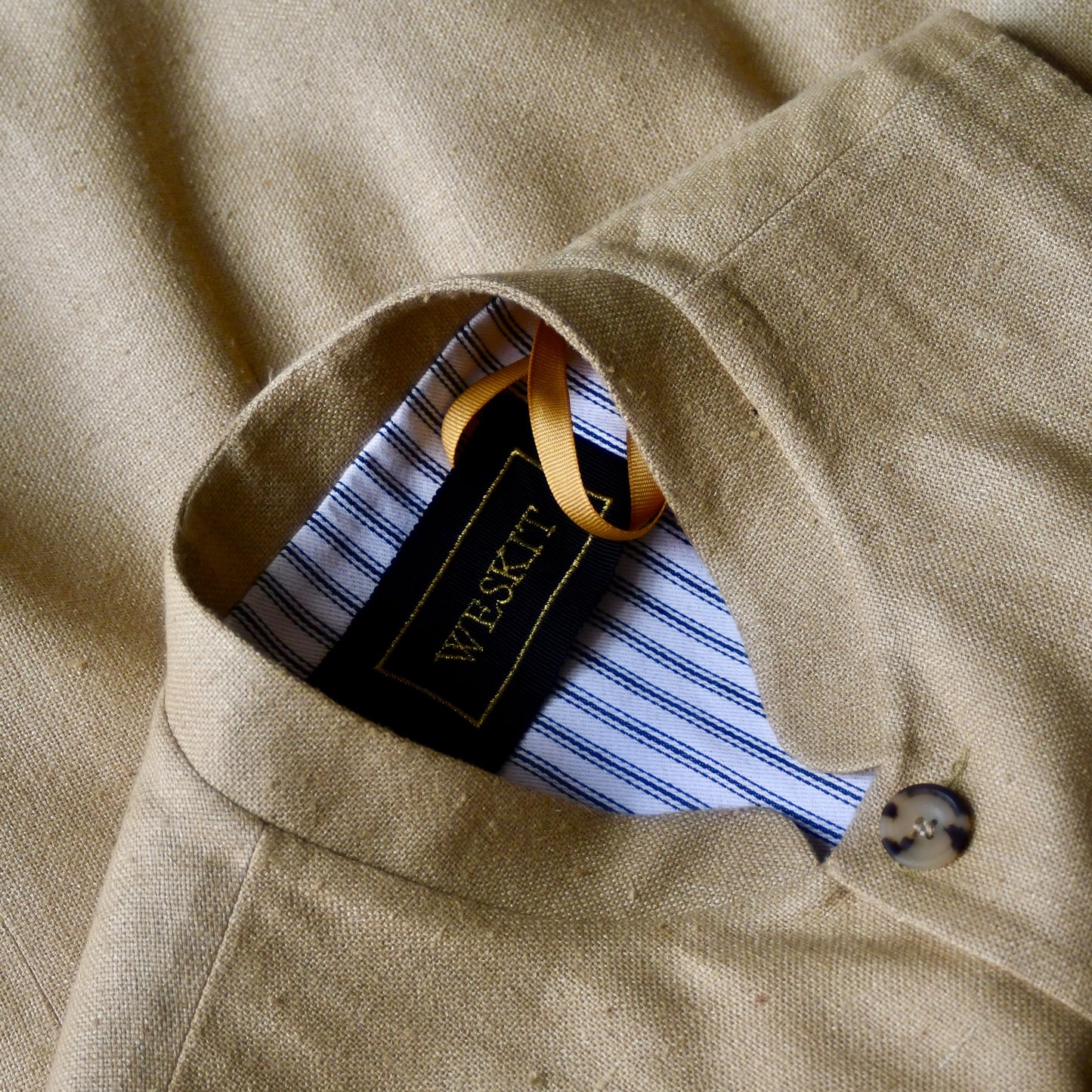 Classic Cut Waistcoat in Raffia Silk Matka