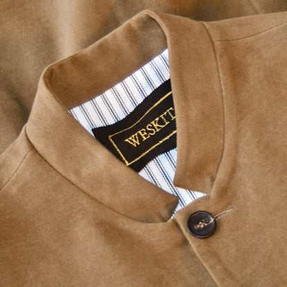 Tailored Cut Waistcoat in Khaki Moleskin