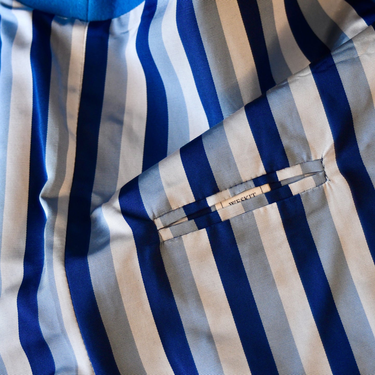 38" Classic Cut Waistcoat in Mid Blue Merino