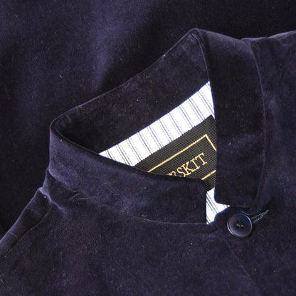 Classic Cut Waistcoat in Dark Navy Velvet