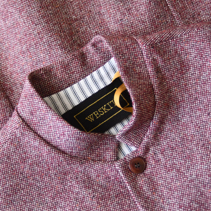 42" Tailored Cut Waistcoat in Finely Woven Bloodshot Hopsack Tweed