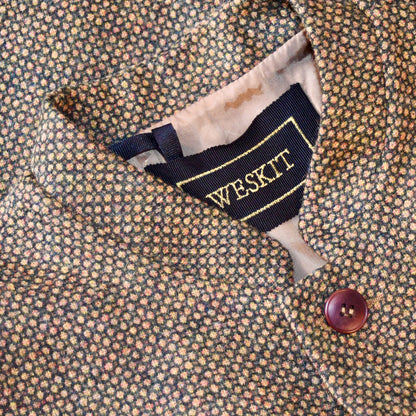 40" Classic Cut Waistcoat in Green and Orange Tiger Eye Tweed