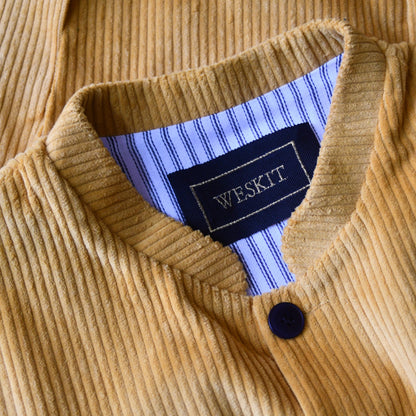 36" Classic Cut Waistcoat in Ochre Corduroy