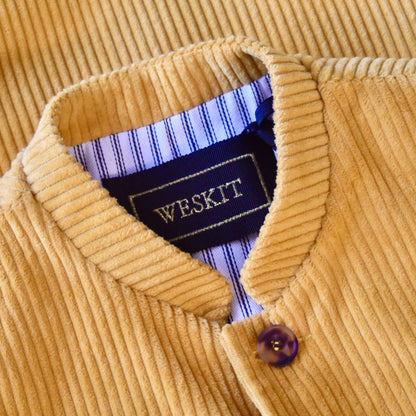 Classic Cut Waistcoat in Ochre Corduroy