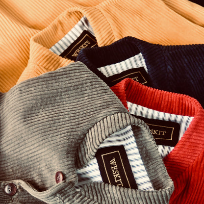 46" Tailored Cut Waistcoat in Navy Corduroy