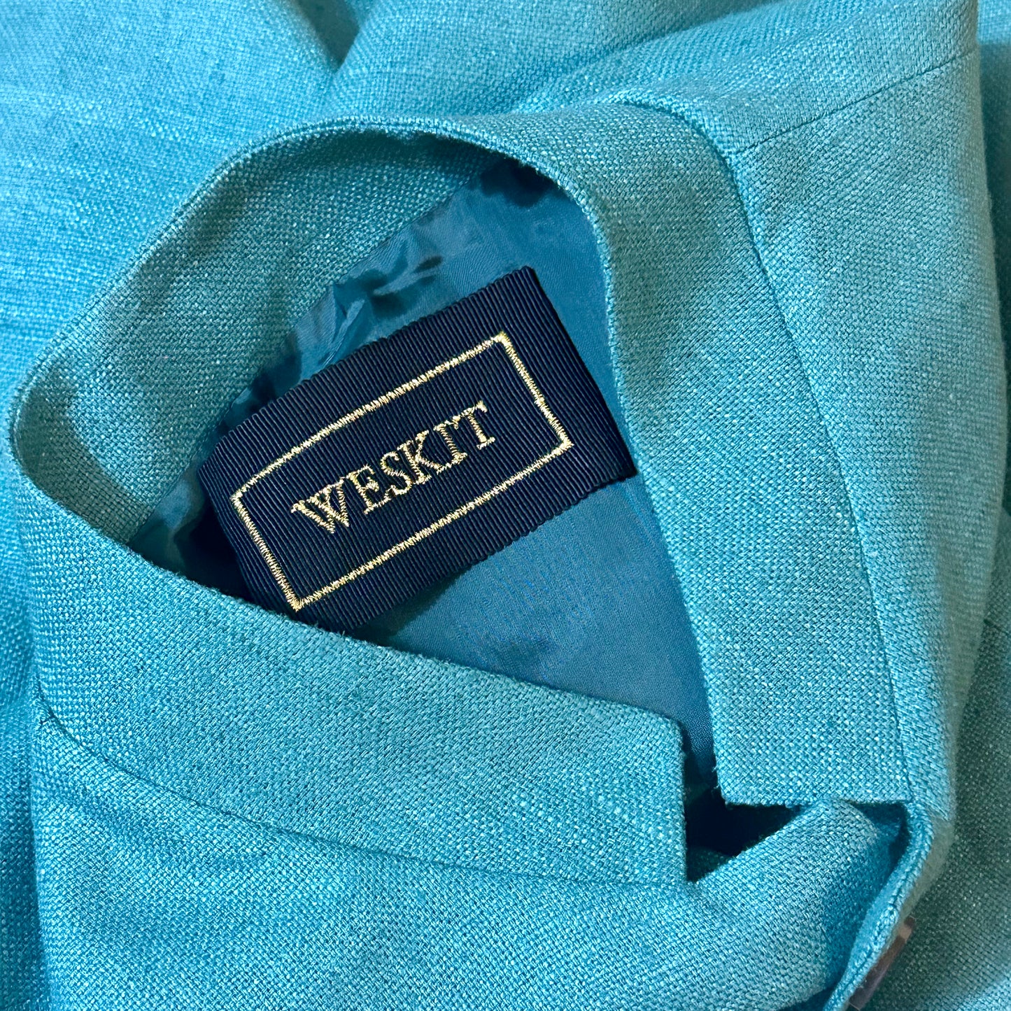 Classic Cut Waistcoat in Emerald Green Silk Matka