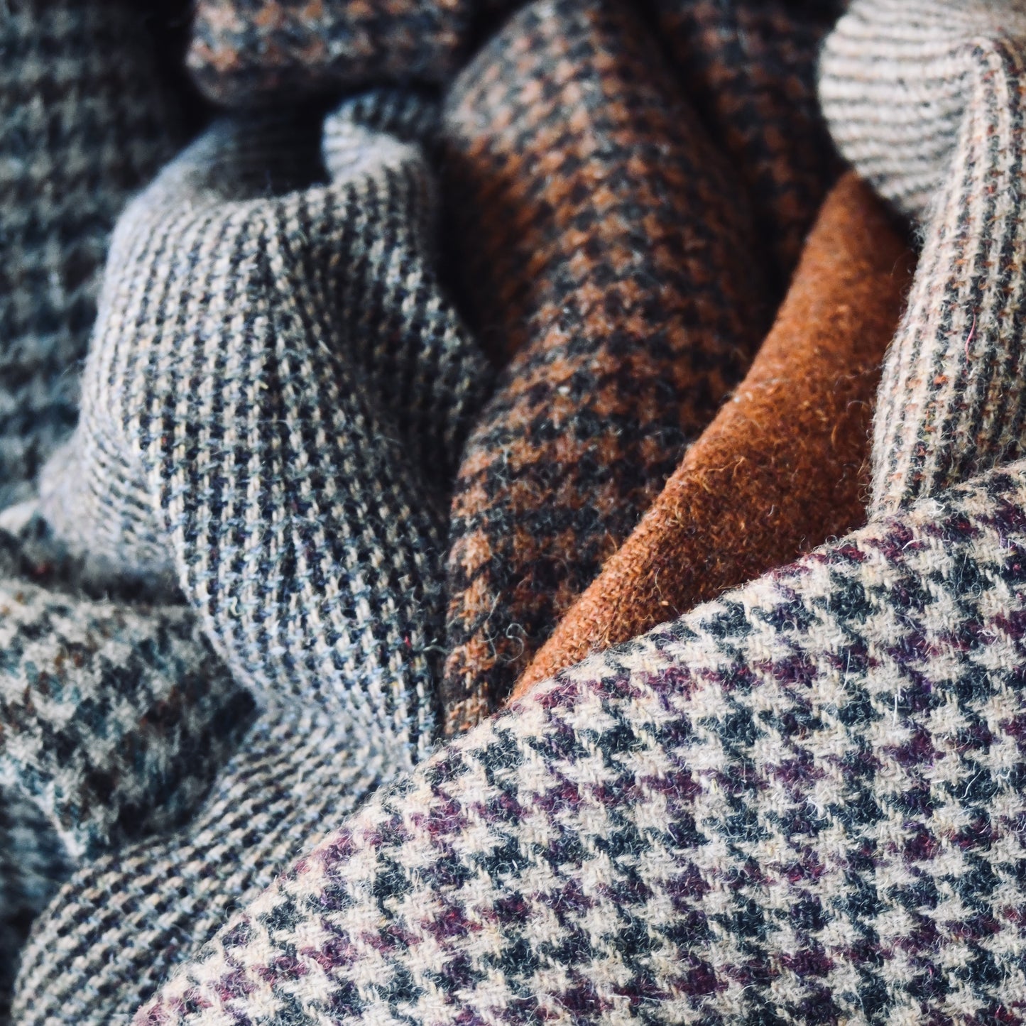 Classic Cut Waistcoat in Camel Check Lovat Tweed