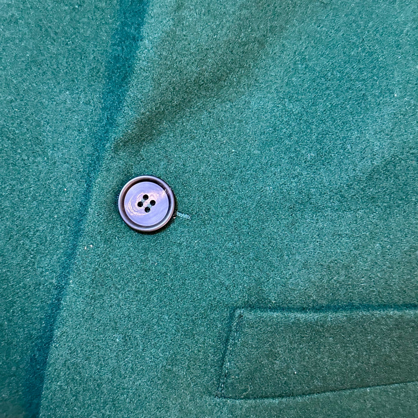 38" Tailored Cut Waistcoat in Forest Green Merino Melton