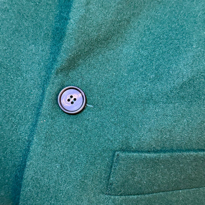 38" Tailored Cut Waistcoat in Forest Green Merino Melton