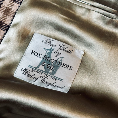 Classic Cut Waistcoat in Fox Brothers Brown Gunclub Check Flannel