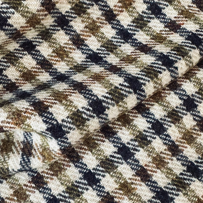 42" Classic Cut Waistcoat in Fox Brothers Navy, Moss and Amber Gunclub Check Tweed