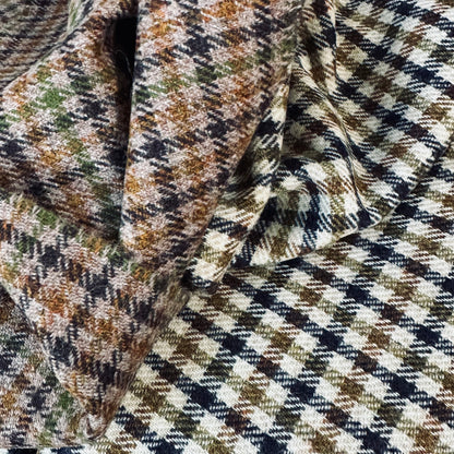 Classic Cut Waistcoat in Fox Brothers Navy, Moss and Amber Gunclub Check Tweed