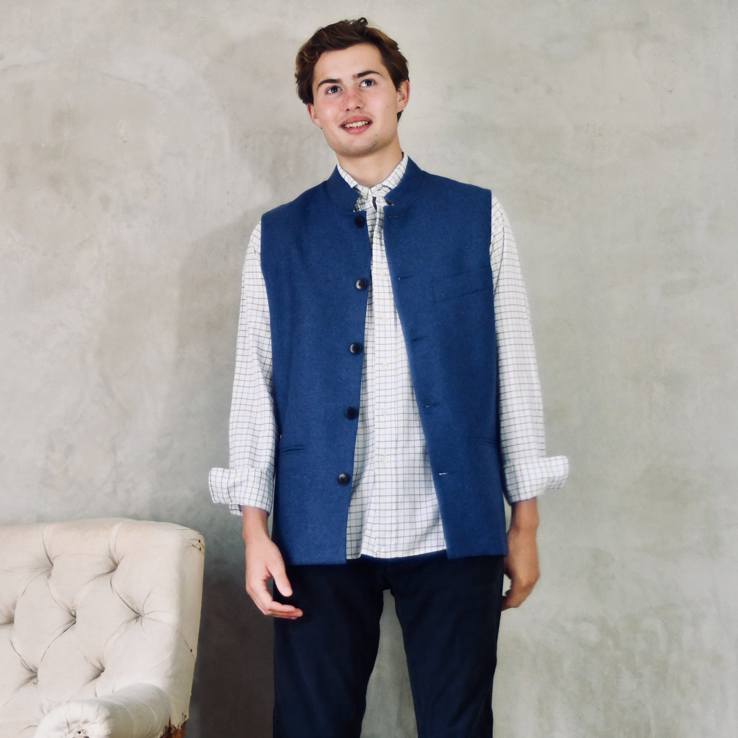 Classic Cut French Blue Merino Flannel