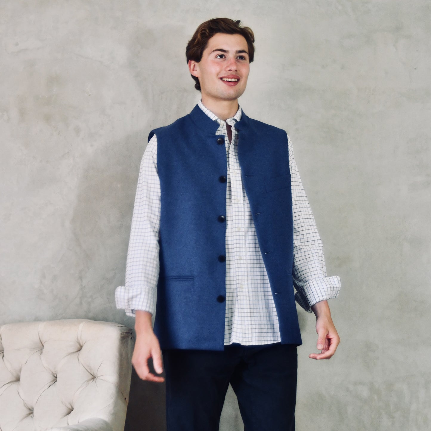 Classic Cut French Blue Merino Flannel