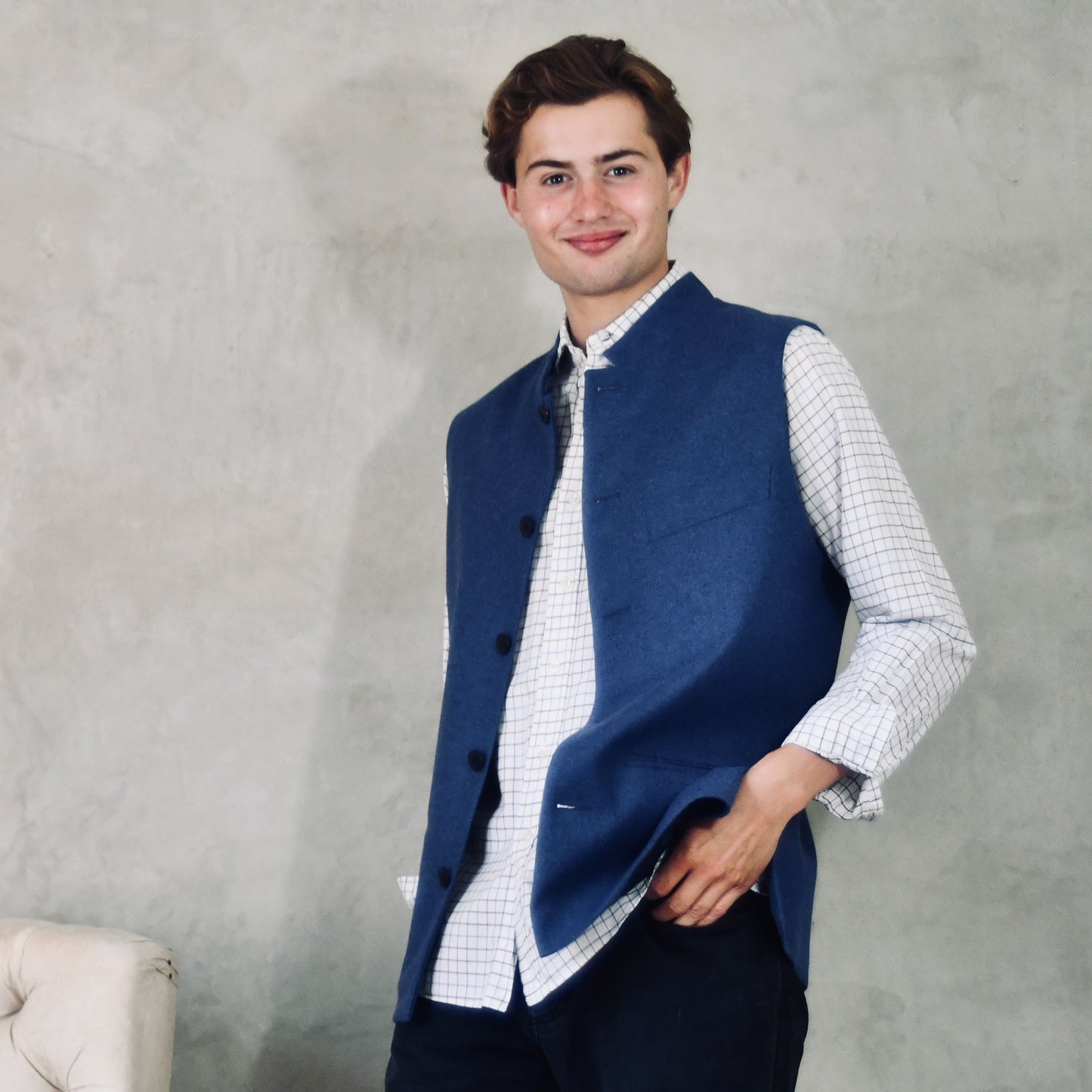 Classic Cut French Blue Merino Flannel