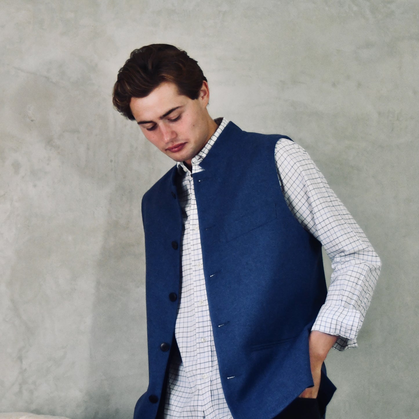 Classic Cut French Blue Merino Flannel