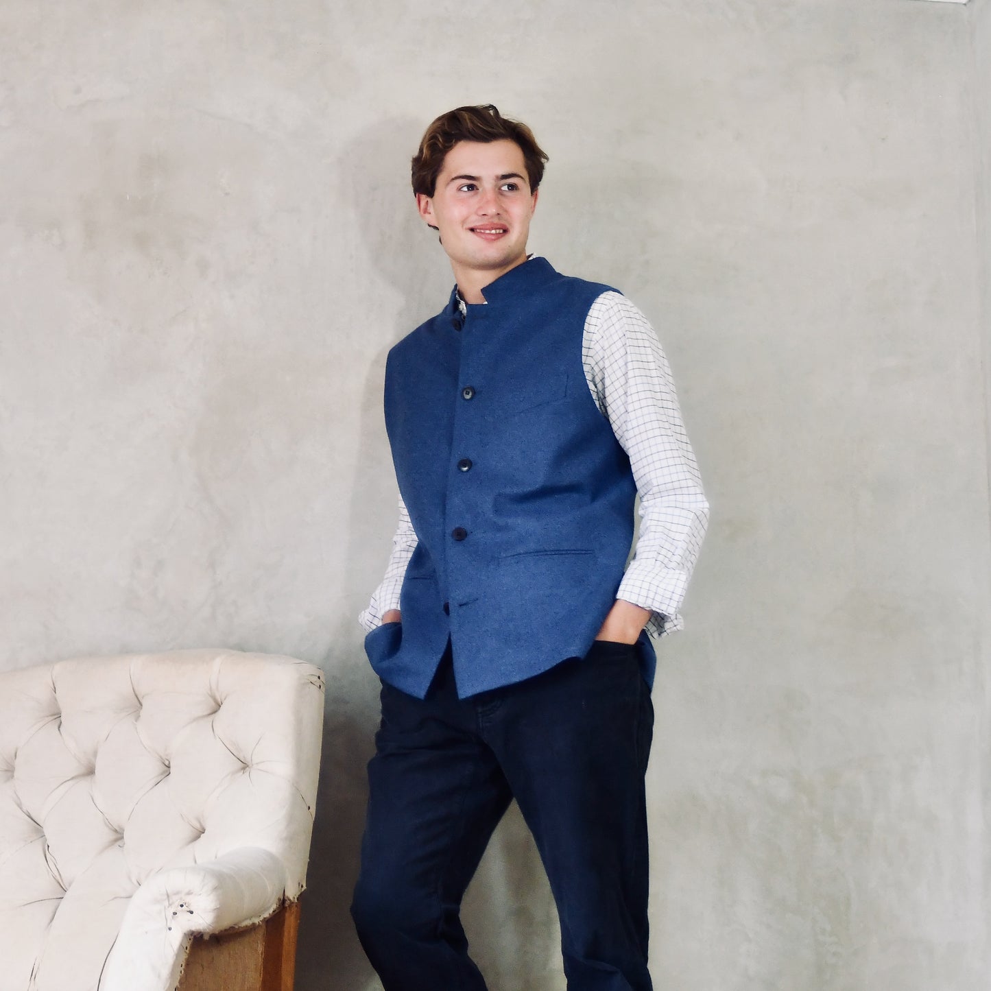 Classic Cut French Blue Merino Flannel