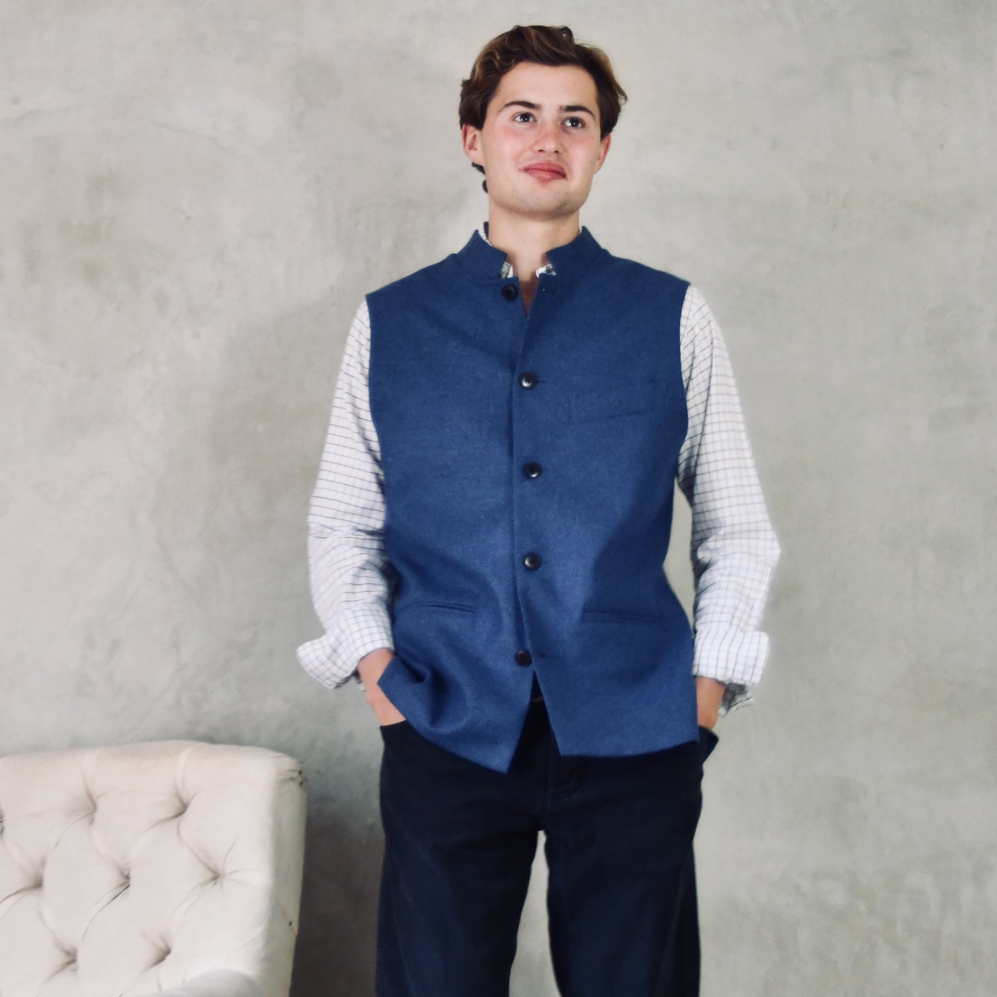 Classic Cut French Blue Merino Flannel