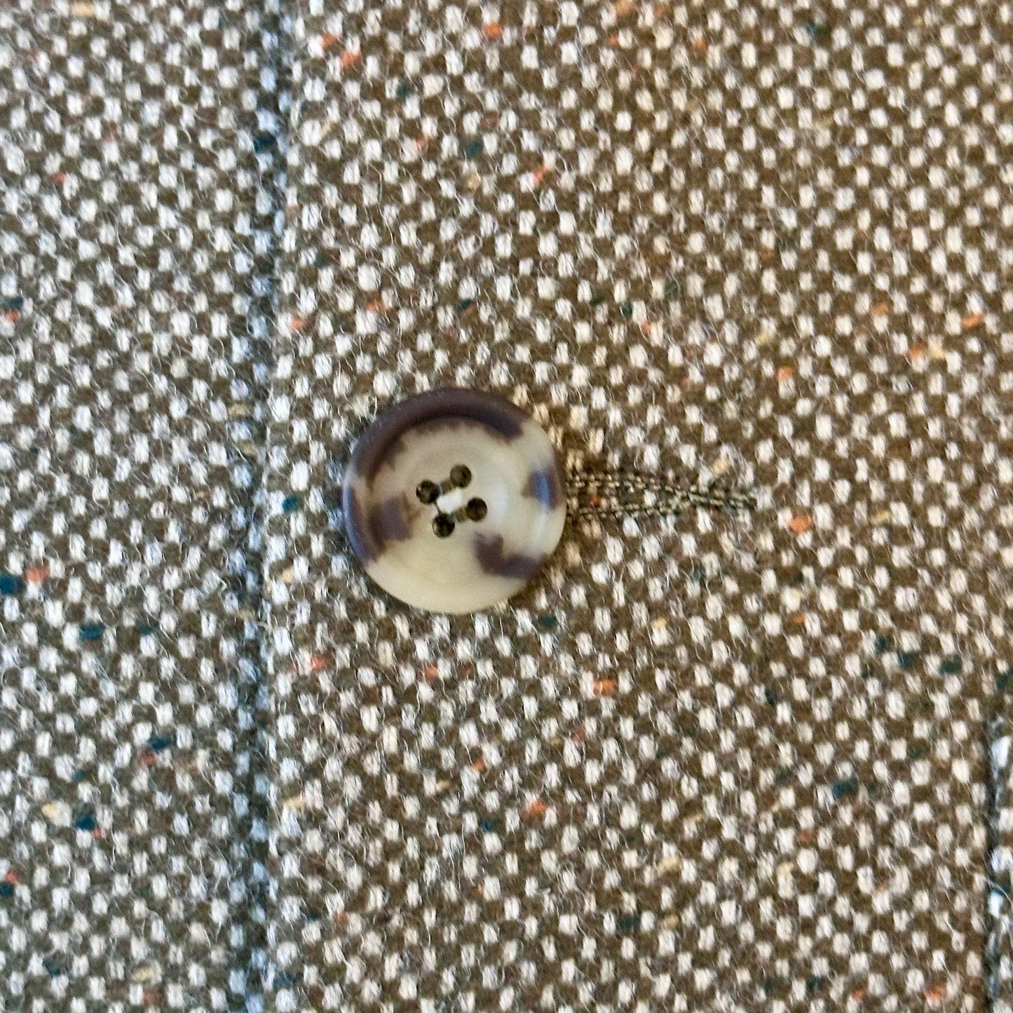 Tailored Cut Waistcoat in Finely Woven Moss Green Hopsack Tweed