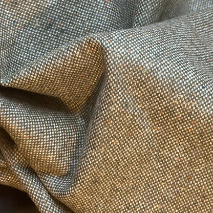 Tailored Cut Waistcoat in Finely Woven Moss Green Hopsack Tweed