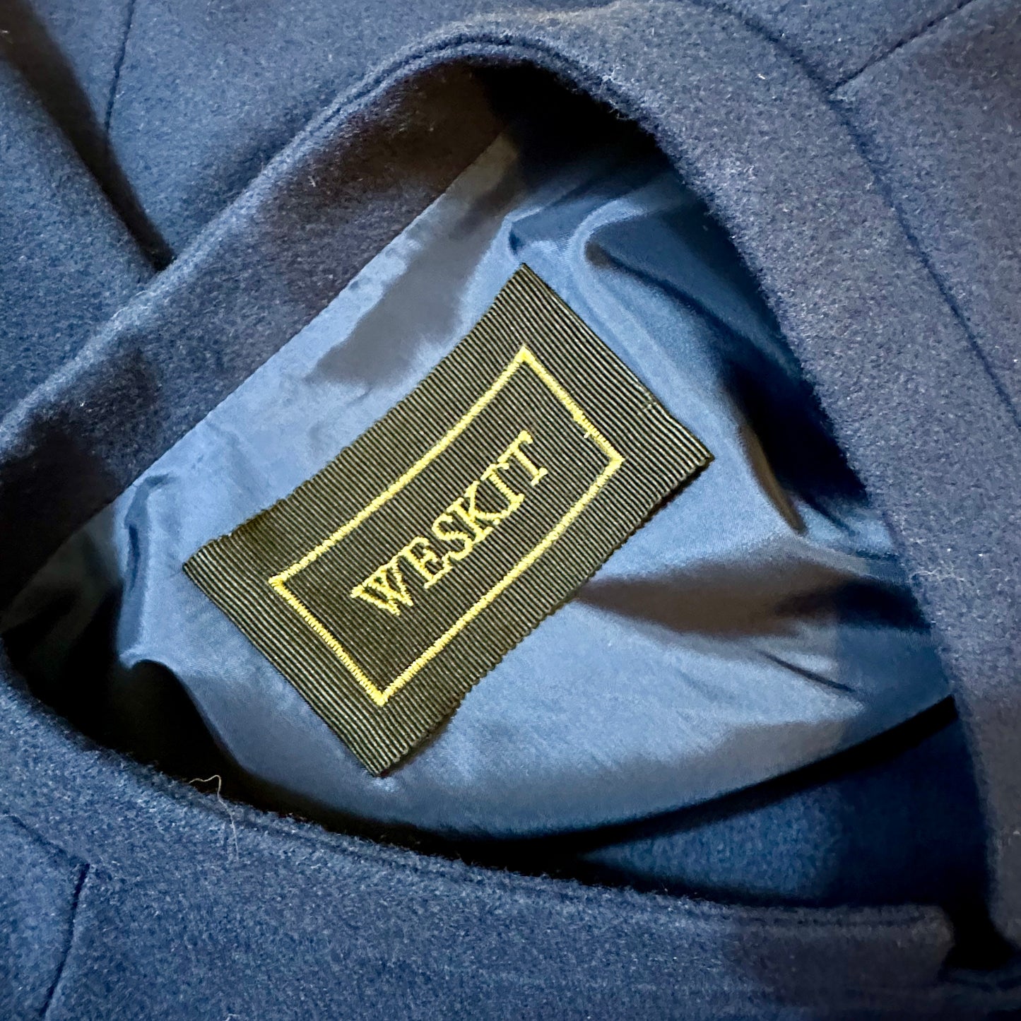 Classic Cut Navy Merino Melton Waistcoat