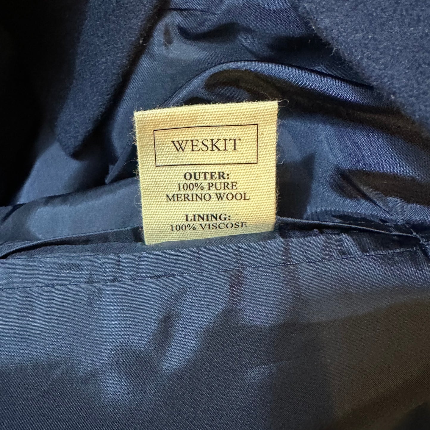 Classic Cut Navy Merino Melton Waistcoat