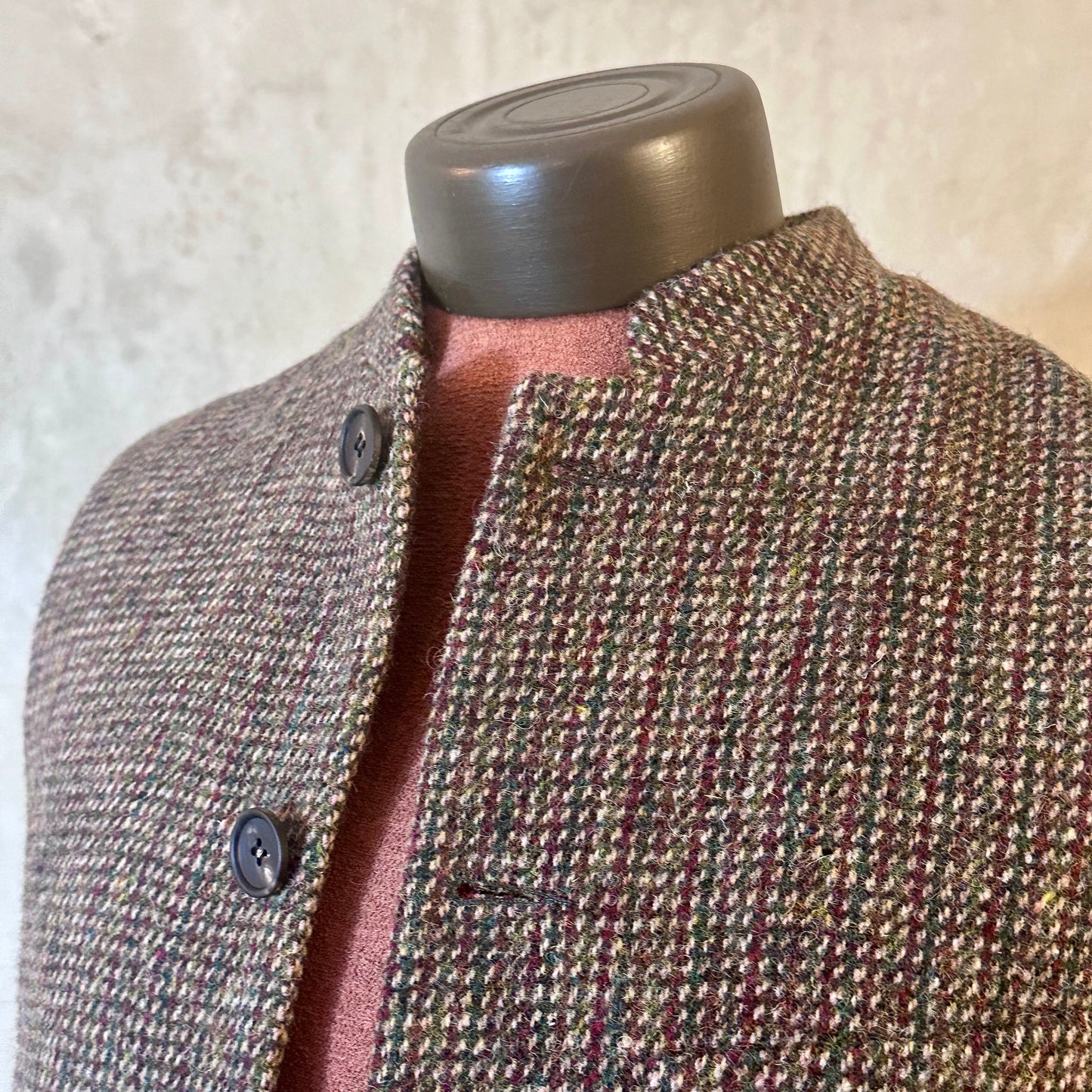 38" Classic Cut Waistcoat in Multicoloured Harris Tweed