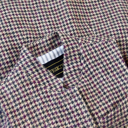 Ladies Classic Cut Waistcoat in Camel Check Lovat Tweed