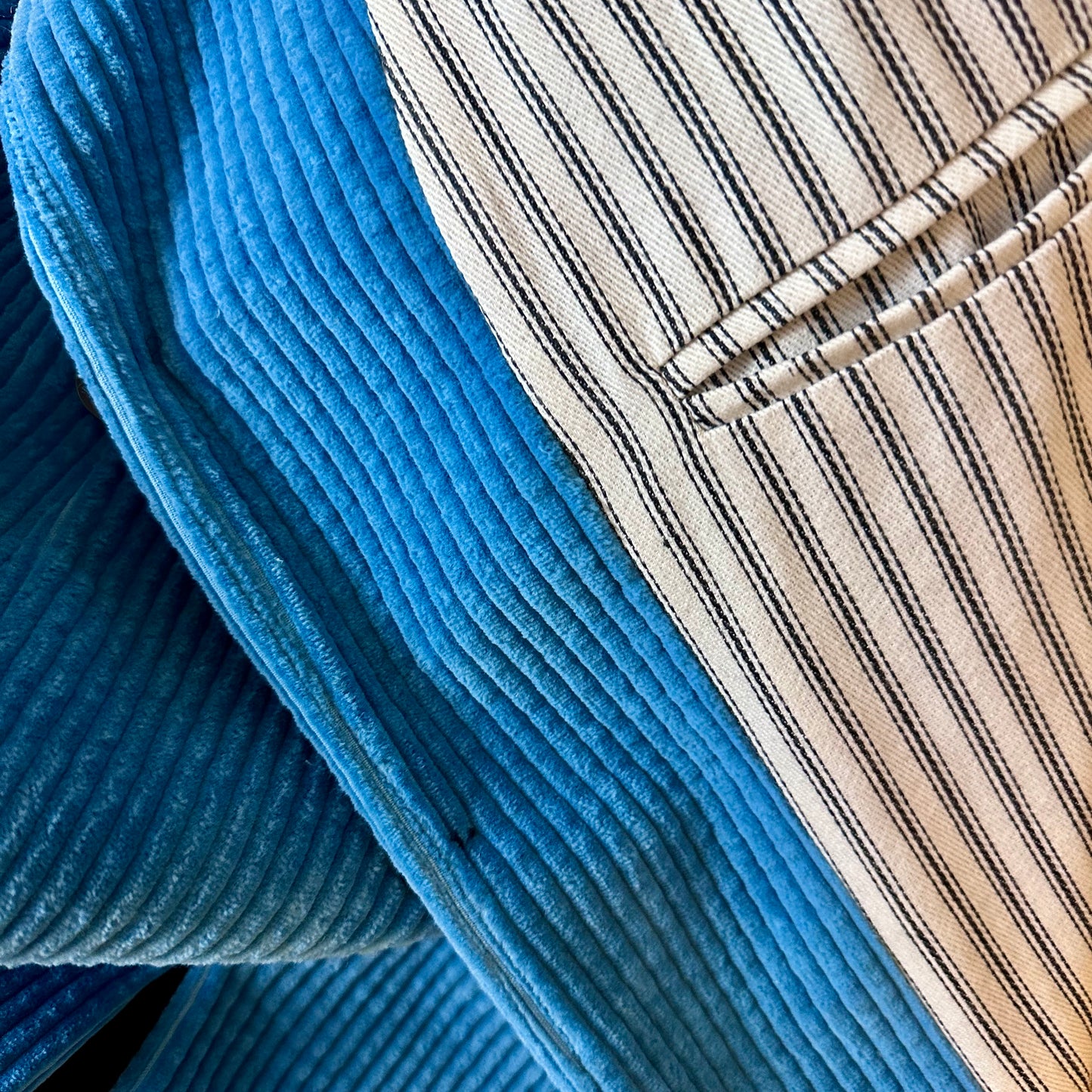 40" Tailored Cut Waistcoat in Light Blue Corduroy