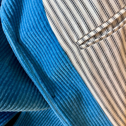 40" Tailored Cut Waistcoat in Light Blue Corduroy