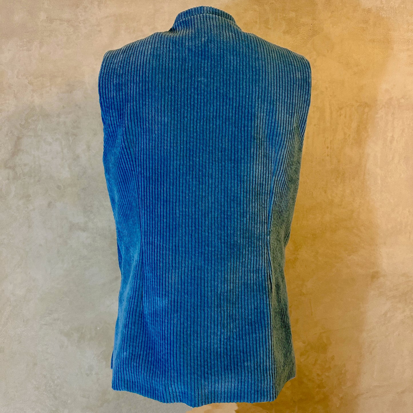 40" Tailored Cut Waistcoat in Light Blue Corduroy