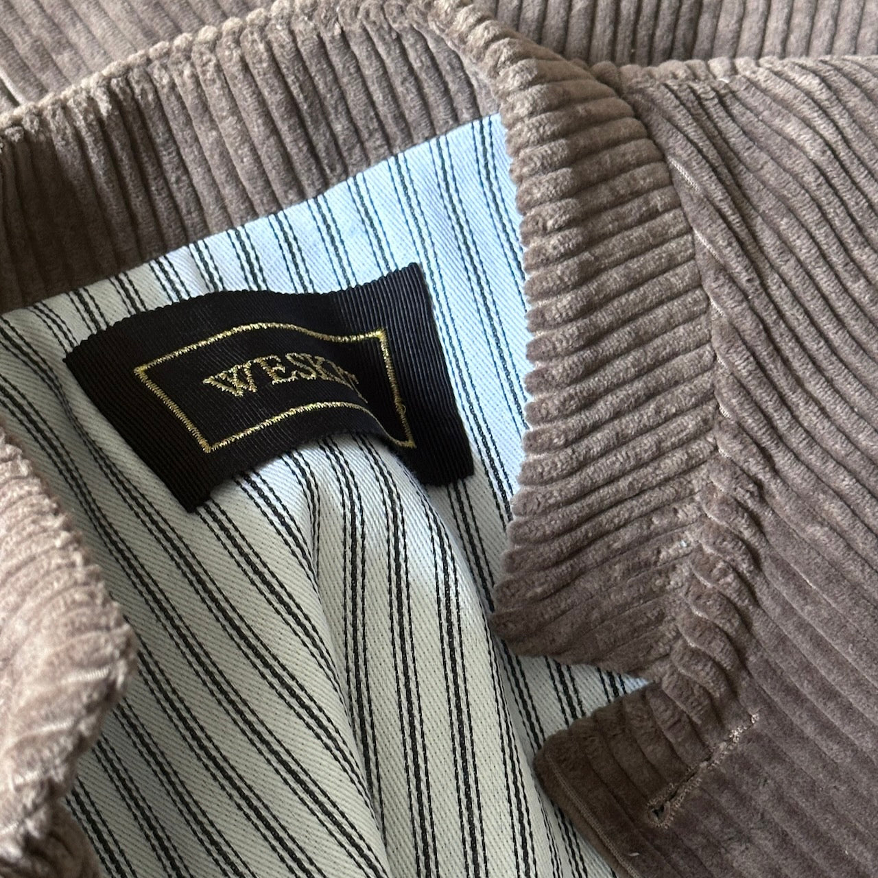 44" Tailored Cut Waistcoat in Light Brown Corduroy