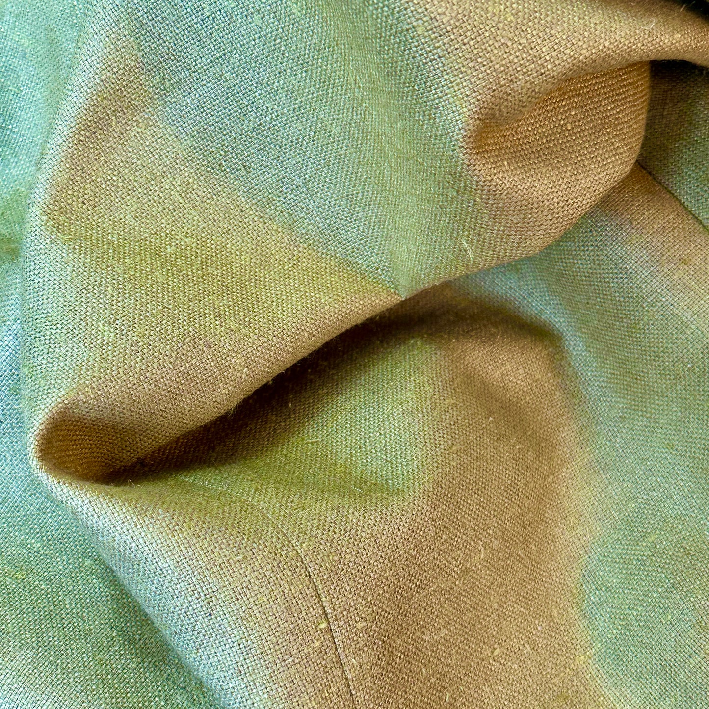 Tailored Cut Waistcoat in Sepal Green Silk Matka