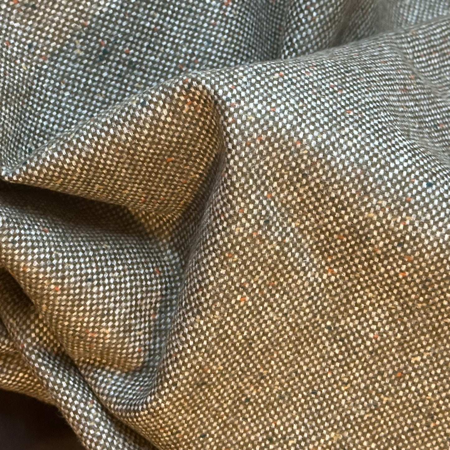 42" Tailored Cut Waistcoat in Moss Green Hopsack Tweed