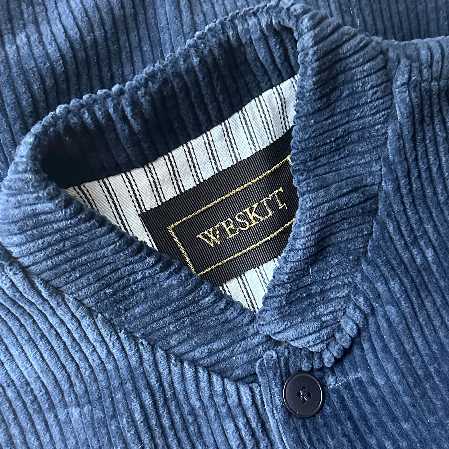 46" Tailored Cut Waistcoat in Navy Corduroy