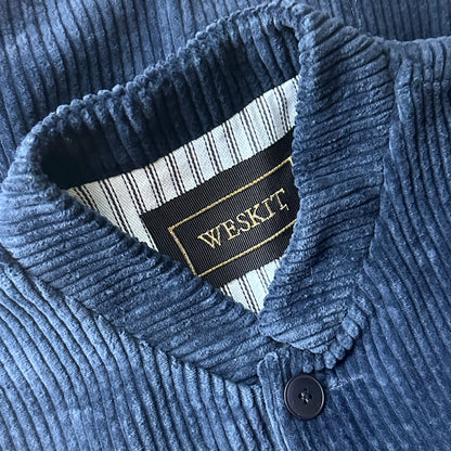 46" Tailored Cut Waistcoat in Navy Corduroy