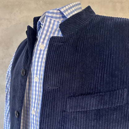 46" Tailored Cut Waistcoat in Navy Corduroy