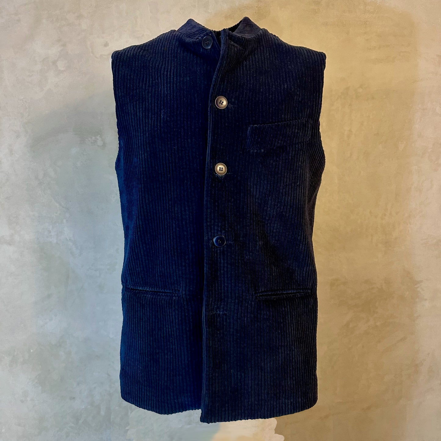 36" Classic Cut Waistcoat in Navy Corduroy