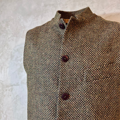 40" Classic Cut Waistcoat in Green and Orange Tiger Eye Tweed