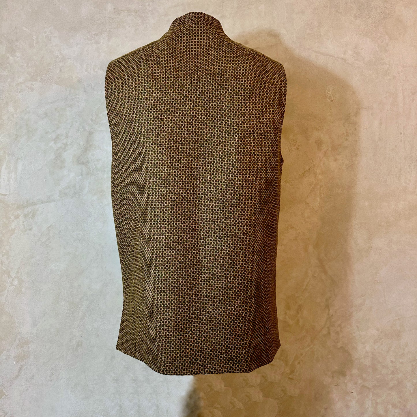 40" Classic Cut Waistcoat in Green and Orange Tiger Eye Tweed