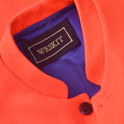 Classic Cut Orange Merino Melton Waistcoat